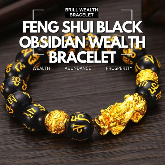 BRILL-WEALTH™ Feng Shui Obsidian Good Luck Bracelet