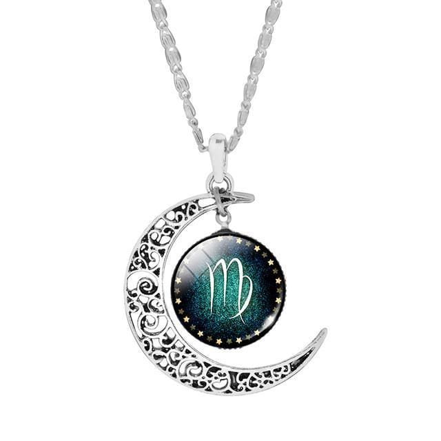 Zodiac Cabochon Glass Pendant Necklaces 11 - DiyosWorld
