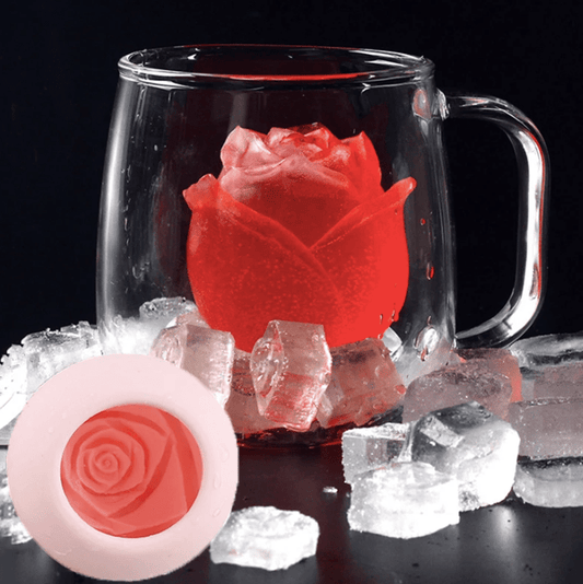 3D Silicone Rose Shape Ice Cube / Ice Cream Mold