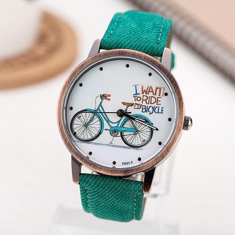 Bicycle Pattern Wristwatch - DiyosWorld