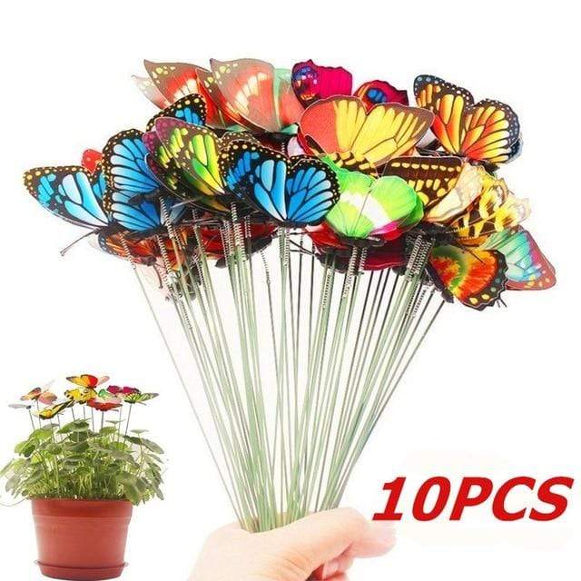 Decorative Stakes & Wind Spinners Utter Butterfly 10PCS - DiyosWorld