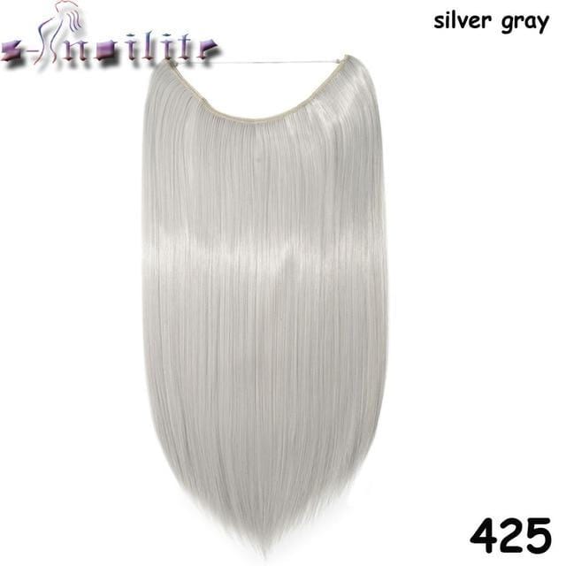 Synthetic Clip-in One Piece 20 inches Invisible Wire No Clips Hair Extensions #26 / 20inches - DiyosWorld