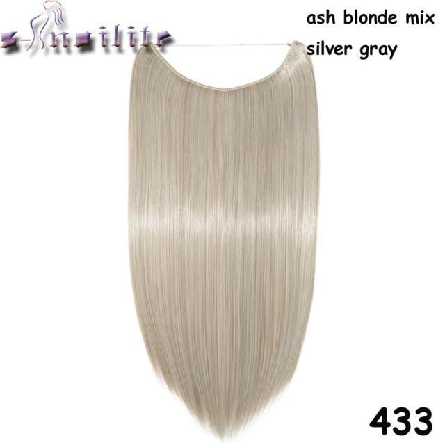 Synthetic Clip-in One Piece 20 inches Invisible Wire No Clips Hair Extensions #31 / 20inches - DiyosWorld