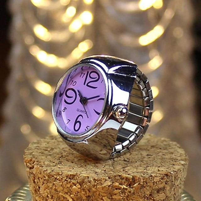 Women's Watches Women Finger Ring Watch Purple - DiyosWorld