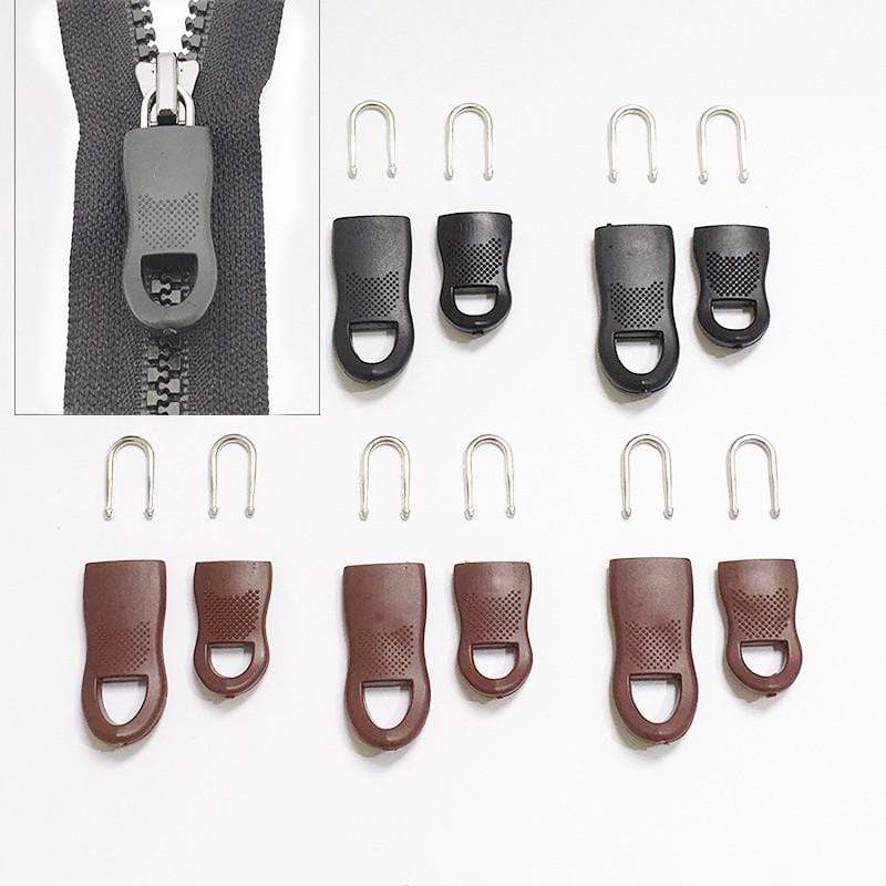 Zippers Universal Zipper Puller Kit [5 Pcs] Brown Kit [5Pcs Set] - DiyosWorld